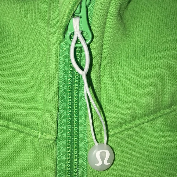 LULU LEMON neon green scuba hoodie - Picture 4 of 5
